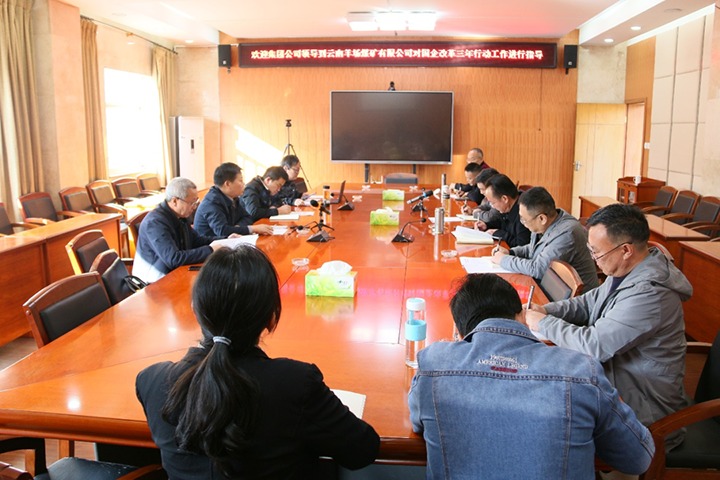 云煤（NG体育）集团总经理助理、改革办主任陈家昆一行到云南羊场煤矿有限公司开展国企改革三年行动督导调研