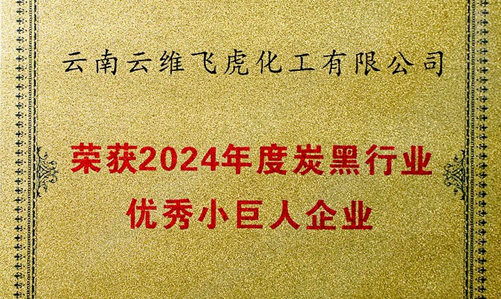 荣誉加冕，，，，，，未来可期！云维飞虎公司荣膺“中国炭黑行业优秀小巨人”